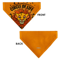 Pet Bandana - The Lion King Young Simba CIRCLE OF LIFE Pose Oranges/Black
