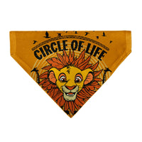 Pet Bandana - The Lion King Young Simba CIRCLE OF LIFE Pose Oranges/Black