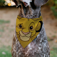 Pet Bandana - Lion King Young Simba Face Close-Up Orange