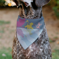Pet Bandana - Lion King No Worries Silhouette Reflection Pose Blues/Pinks/Yellow