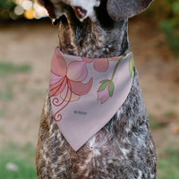 Pet Bandana - Tangled Rapunzel and Pascal Flowers Pose Pinks