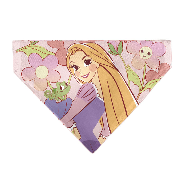 Pet Bandana - Tangled Rapunzel and Pascal Flowers Pose Pinks