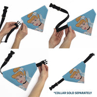 Pet Bandana - Cinderella Face Pose Close-Up Blues