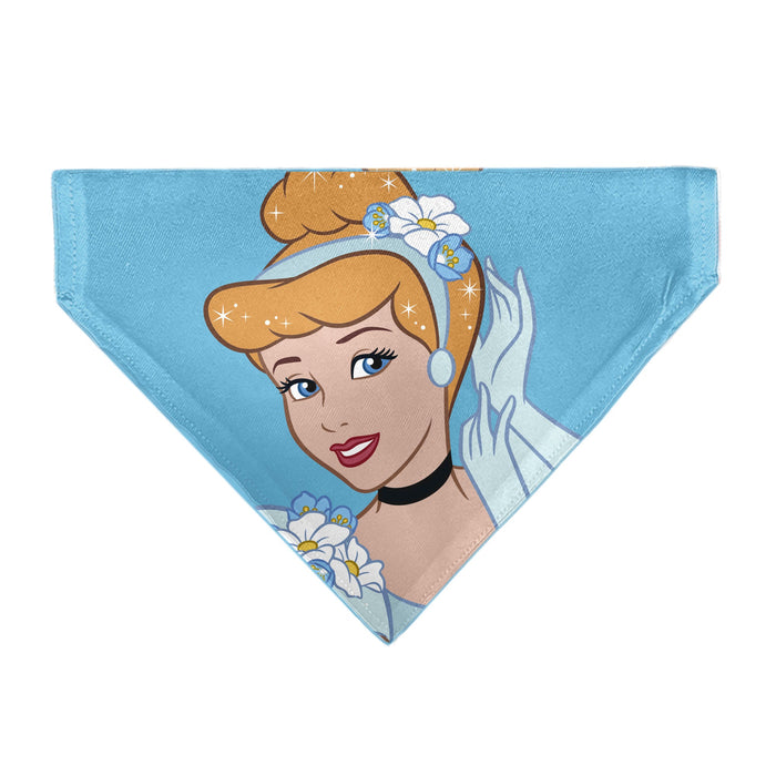 Pet Bandana - Cinderella Face Pose Close-Up Blues