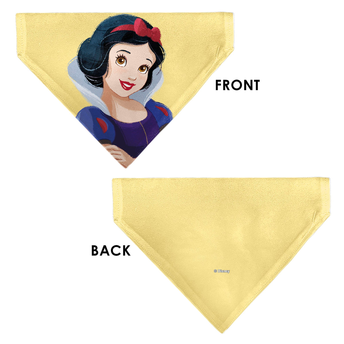 Pet Bandana - Snow White Smiling Face Pose Yellow