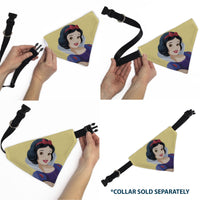 Pet Bandana - Snow White Smiling Face Pose Yellow