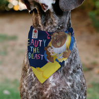 Pet Bandana - BEAUTY & THE BEAST Belle and Beast Dancing Pose Blue/Multi Color