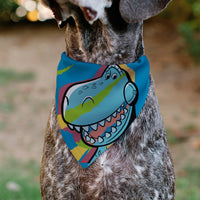 Pet Bandana - Toy Story Rex Pop Art Pose Blue/Multi Color