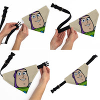 Pet Bandana - Toy Story Buzz Lightyear Face Close-Up Beige