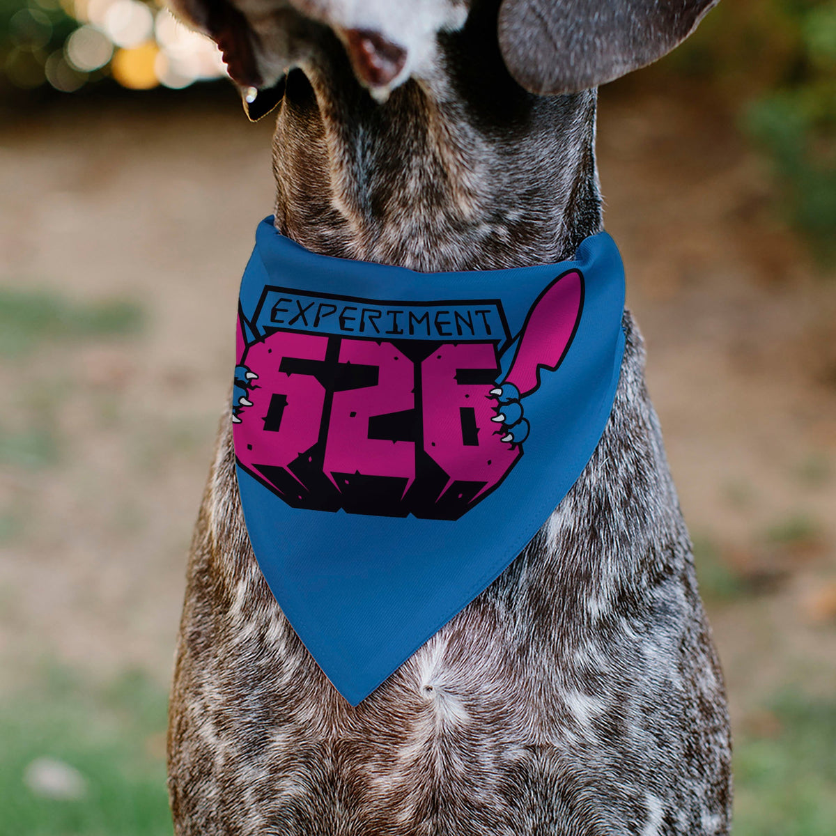 Pet Bandana - Stitch EXPERIMENT 626 Logo Blue/Pink