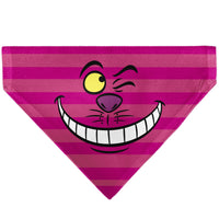 Pet Bandana - Alice in Wonderland Cheshire Cat Winking Smile Pinks
