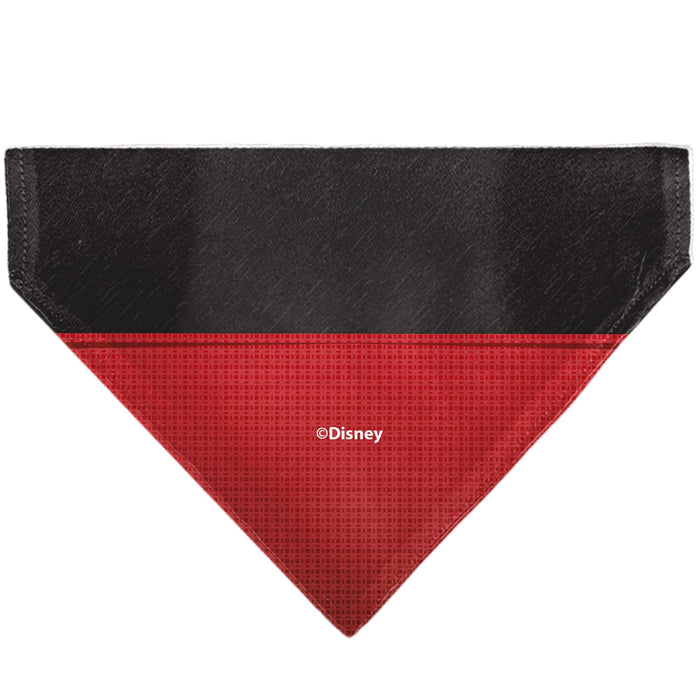 Pet Bandana - Mickey Mouse Buttons Black/Red