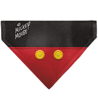 Pet Bandana - Mickey Mouse Buttons Black/Red