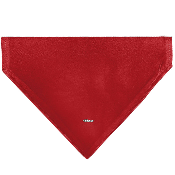 Pet Bandana - Holiday Mickey and Minnie Santa Hat Kissing Pose Red