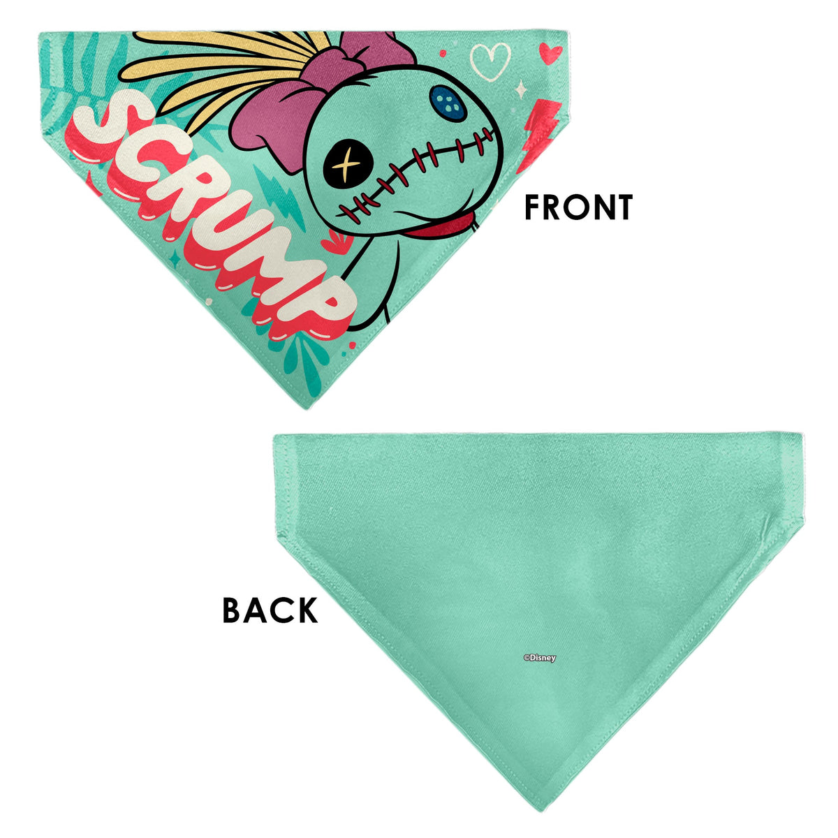 Pet Bandana - SCRUMP Text and Pose Light Blue