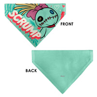 Pet Bandana - SCRUMP Text and Pose Light Blue