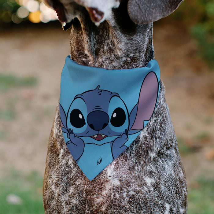 Pet Bandana - Stitch Grinning Pose Blue