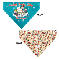Pet Bandana - Elf TREAT EVERYDAY LIKE CHRISTMAS Buddy and Friends Pose Blue