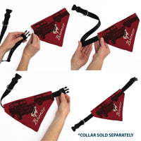 Pet Bandana - Ford Vintage Bronco Logo and Silhouette Red/Black/White