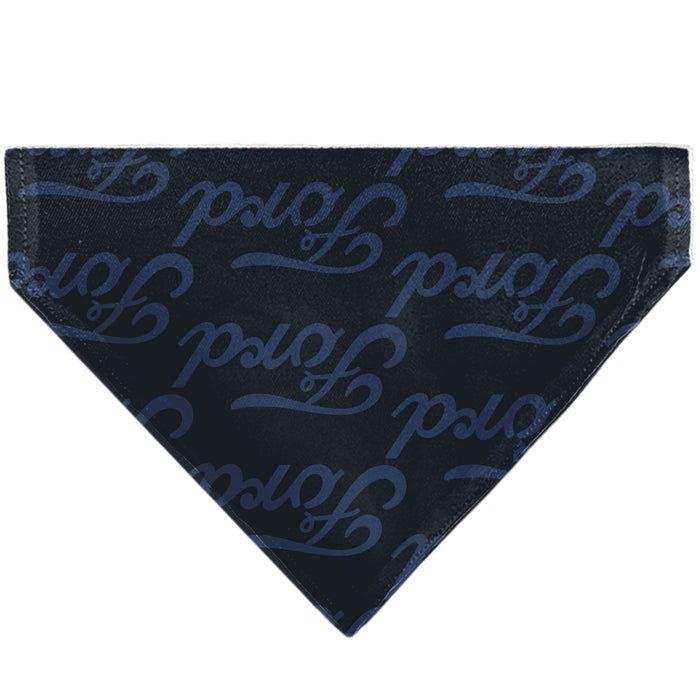 Pet Bandana - FORD Script Stacked Blues/Red