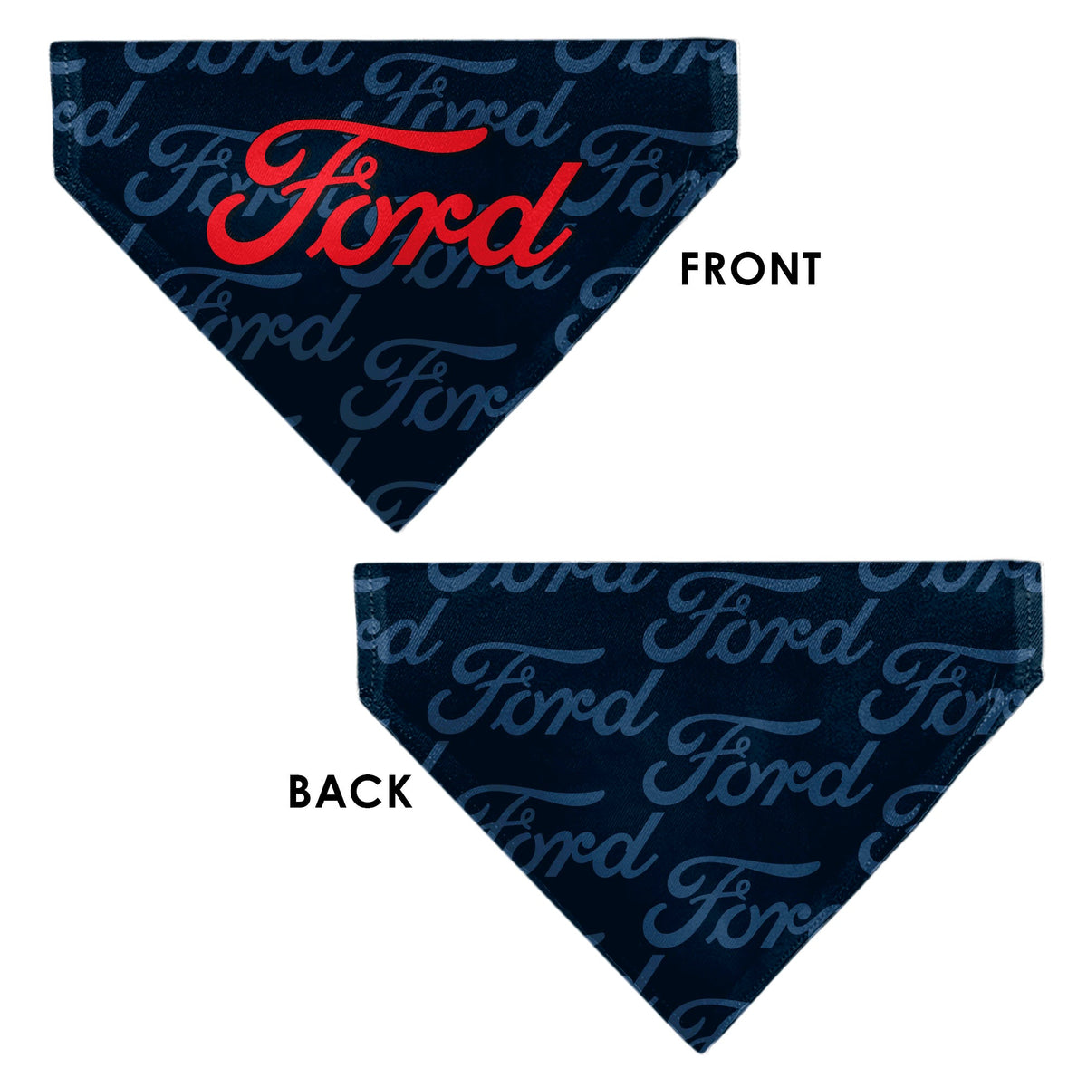 Pet Bandana - FORD Script Stacked Blues/Red