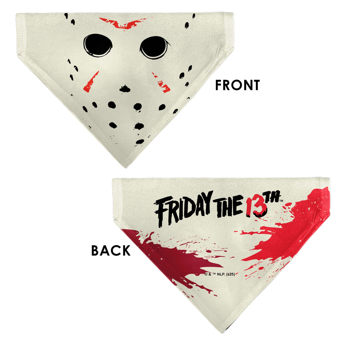 Pet Bandana - FRIDAY THE 13TH Hockey Mask Close-Up White/Black/Red