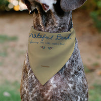 Pet Bandana - GRATEFUL DEAD THE OTHER ONE Roses and Text Tan/Blue/Red