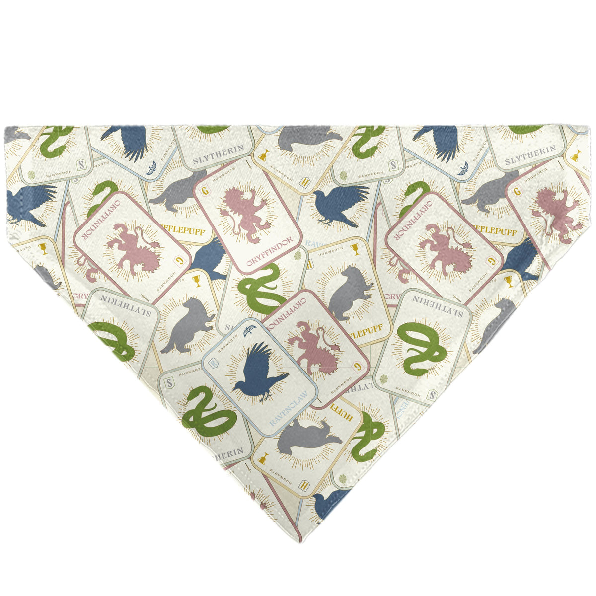 Pet Bandana - Harry Potter School Tarot Cards Stacked Beige/Multi Color