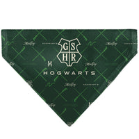 Pet Bandana - HOGWARTS MALFOY Monogram Icons Greens/White