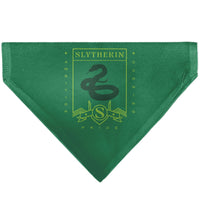 Pet Bandana - Harry Potter SLYTHERIN Traits Banner and Icons Greens/Yellow