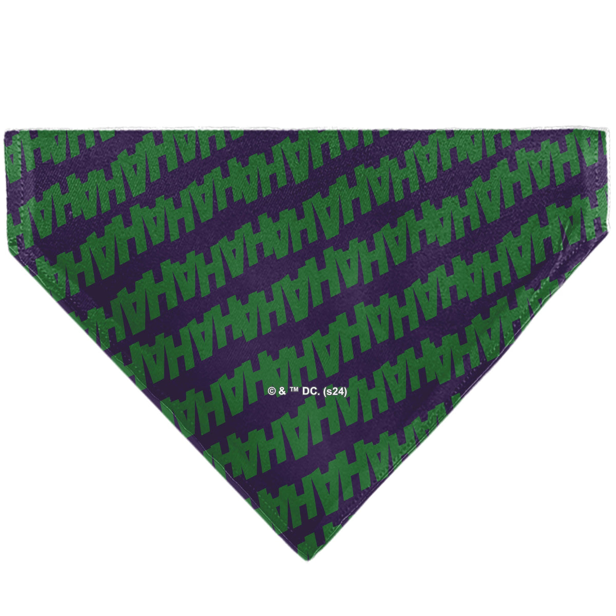 Pet Bandana - The Joker Laugh HAHAHA Text Purple/Green