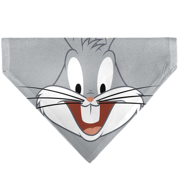 Pet Bandana - LOONEY TUNES Bugs Bunny Face Close-Up Gray