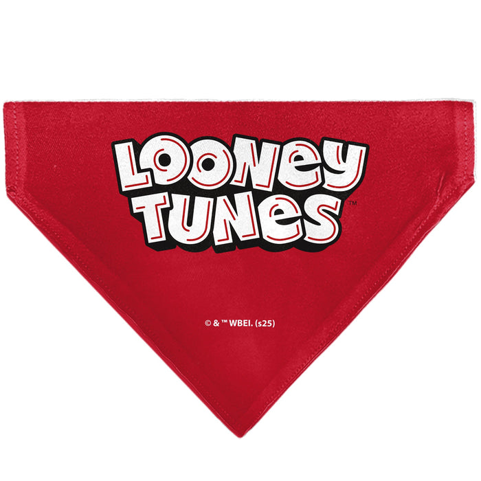 Pet Bandana - LOONEY TUNES Five Character Target Close-Up Pose Red