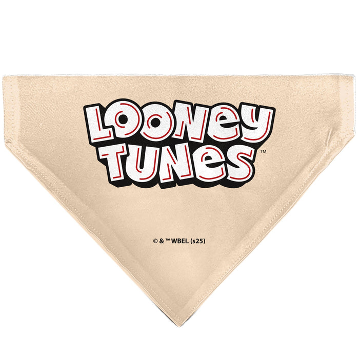 Pet Bandana - LOONEY TUNES Six Character Stack Pose Beige