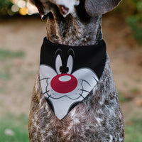 Pet Bandana - LOONEY TUNES Sylvester the Cat Face Close-Up Black