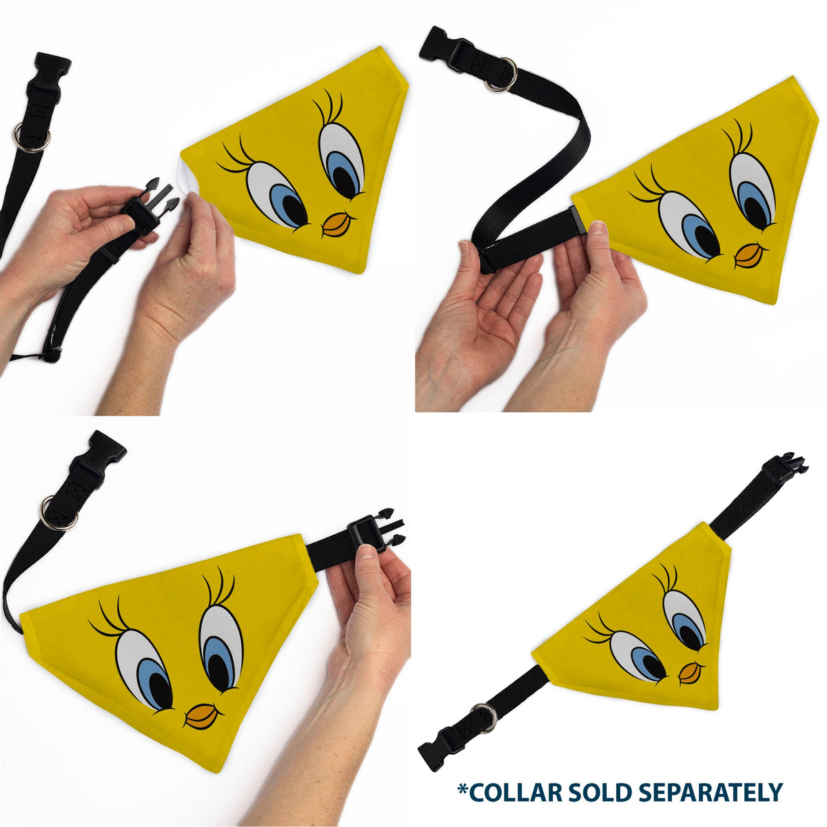 Pet Bandana - LOONEY TUNES Tweety Bird Face Close-Up Yellow