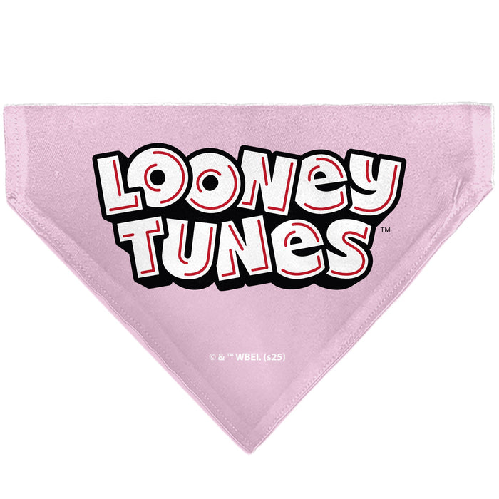 Pet Bandana - Daffy Duck YOU'RE A GEM Heart Pose and Title Logo Pink