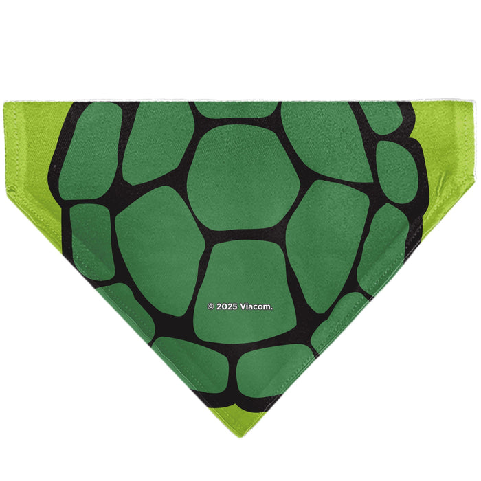 Pet Bandana - Ninja Turtles Michaelangelo Face and Turtle Shell Character Close-Up Green