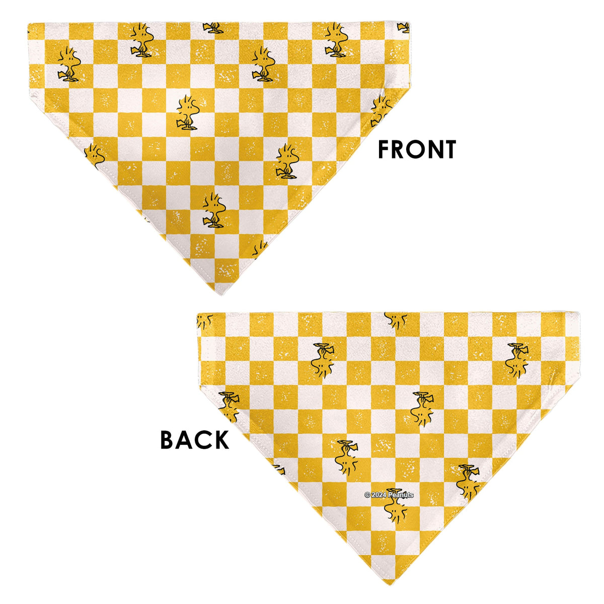Woodstock Checker Pose Pet Bandana – Peanuts Fan Gear Yellow/White