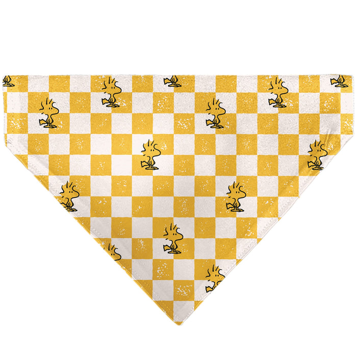 Woodstock Checker Pose Pet Bandana – Peanuts Fan Gear Yellow/White