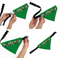 Pet Bandana - Peanuts Gang Group Pose Green