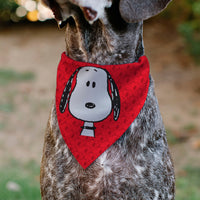 Pet Bandana - Peanuts Snoopy Face and Profile Pose Reds