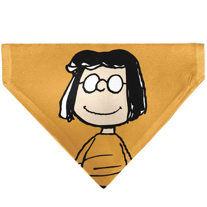 Pet Bandana - Peanuts Marcie Smiling Face Pose Yellow