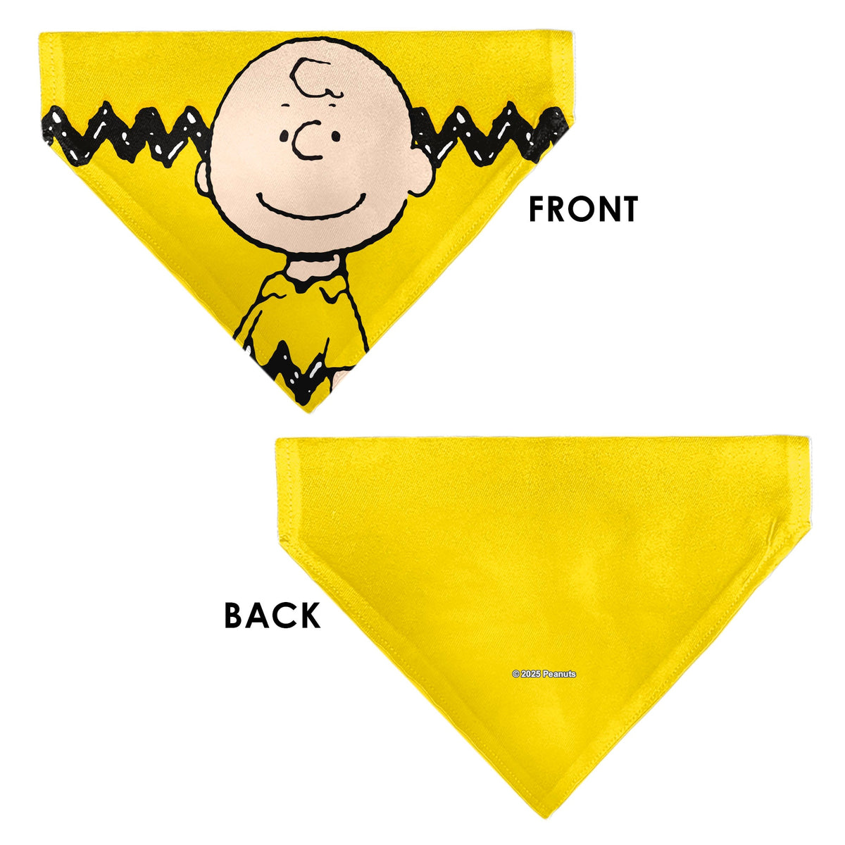 Charlie Brown Smiling Face Stripe Pet Bandana – Peanuts Fan Gear Yellow