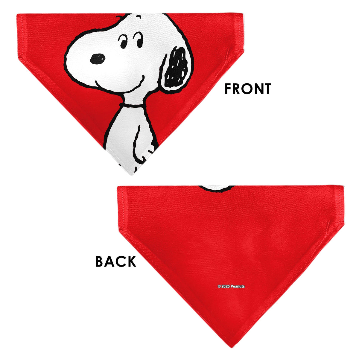 Snoopy Smiling Face Pet Bandana – Peanuts Fan Gear Red