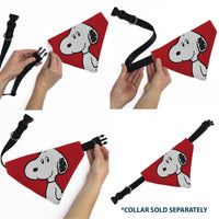 Snoopy Smiling Face Pet Bandana – Peanuts Fan Gear Red