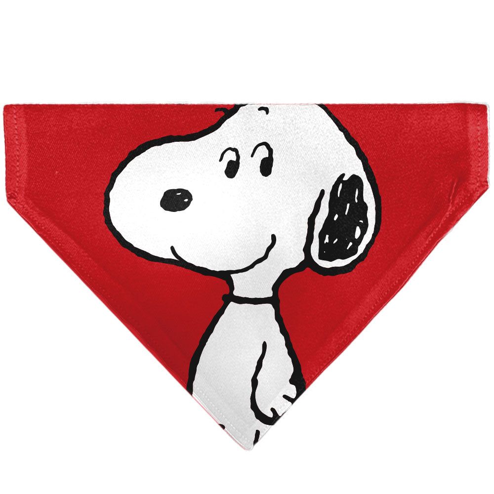 Snoopy Smiling Face Pet Bandana – Peanuts Fan Gear Red