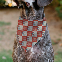 Snoopy YEE HAW America Checker Pet Bandana – Peanuts Fan Gear Ivory/Red/Blues