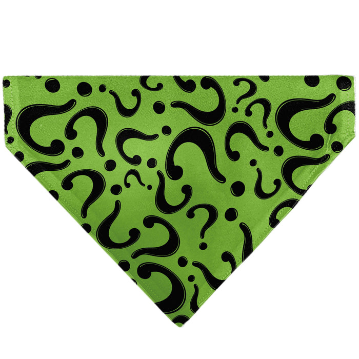 Pet Bandana - The Riddler Question Mark Logo Scattered Green/Black