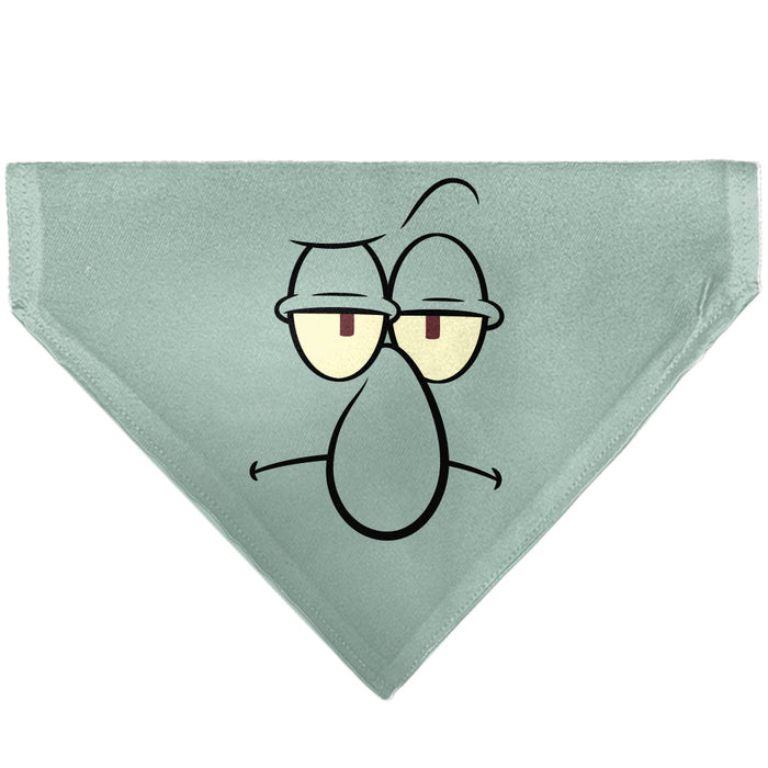 Pet Bandana - SpongeBob SquarePants Squidward Character Close-Up Blue